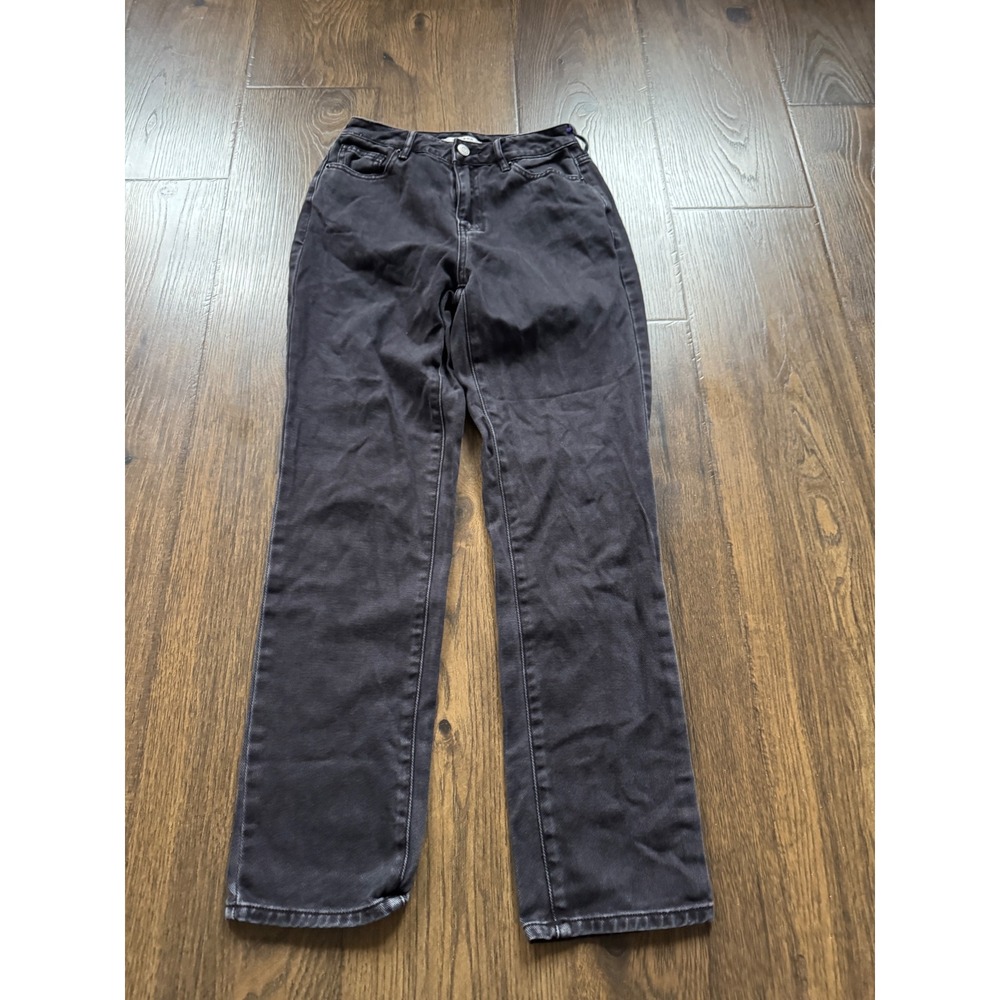 PacSun Mom Jeans Faded Black High Waisted Cotton Denim Size 24 860BT200411